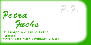 petra fuchs business card